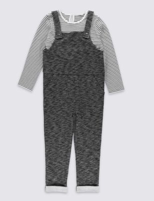 2 Piece Jersey Dungaree Playsuit &#40;1-7 Years&#41;